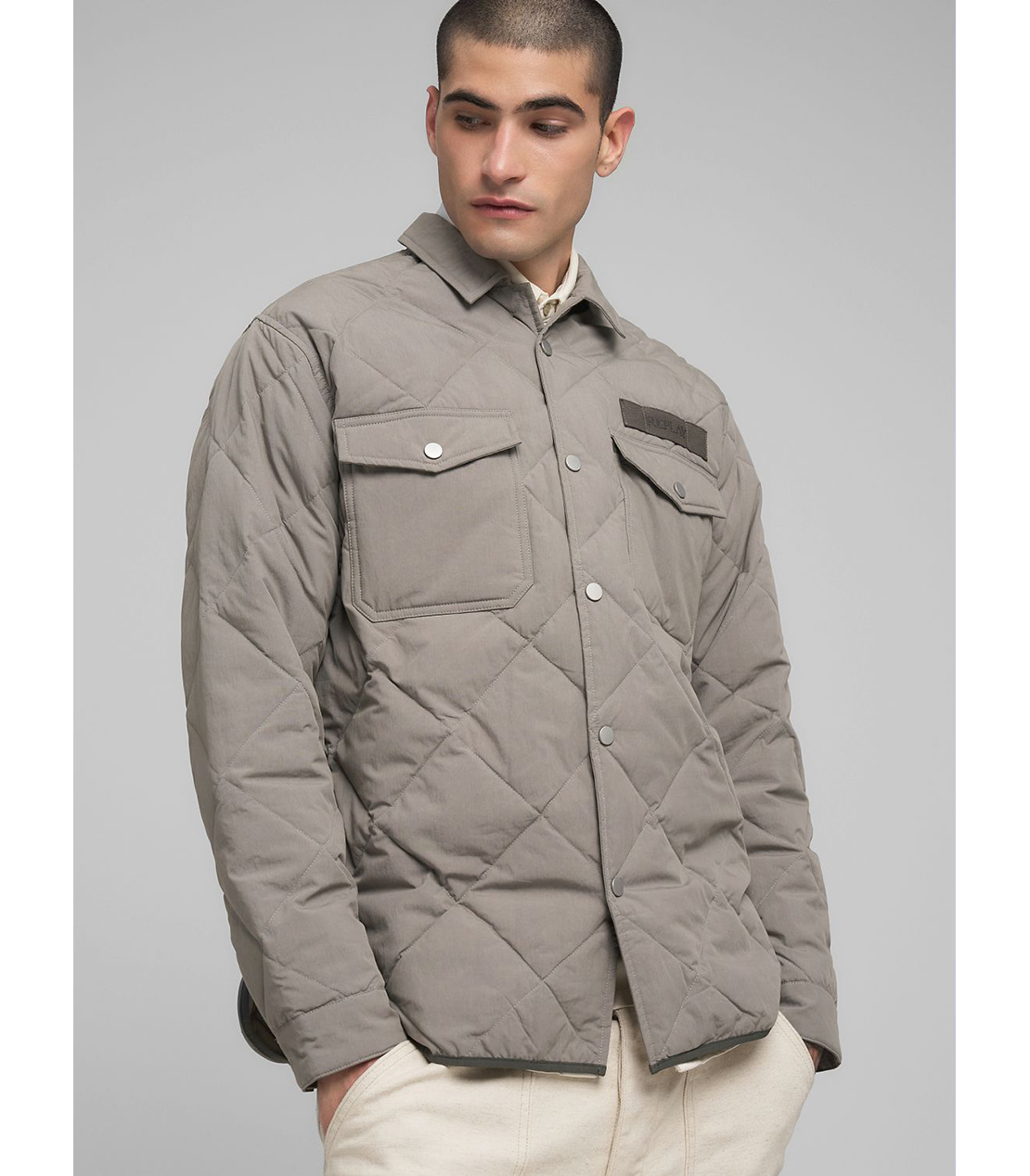 クリンクル（シワ加工）キルティングジャケット 詳細画像 シルバー 7